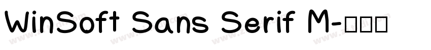 WinSoft Sans Serif M字体转换